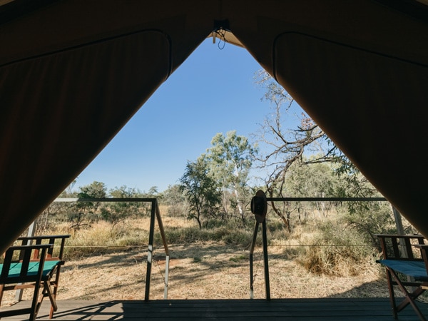 a safari tent at Bungle Bungle Wilderness Lodge