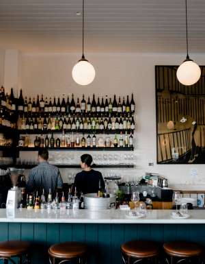 the wine bar at Carlton Wine Room