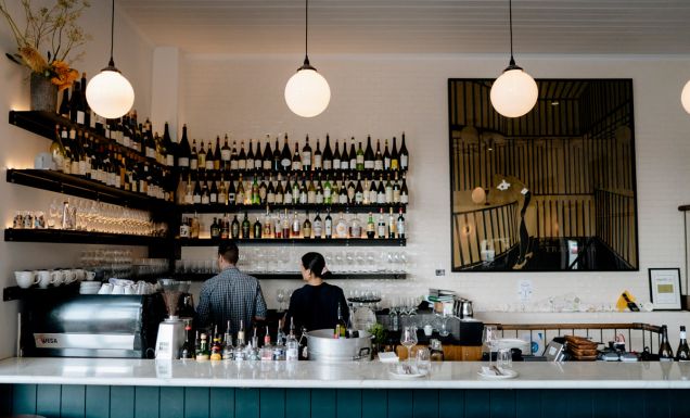 the wine bar at Carlton Wine Room