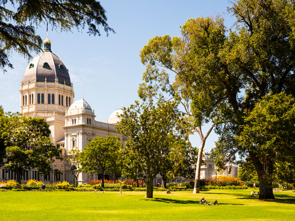 the Royal Exhibition Building at Carlton Gardens