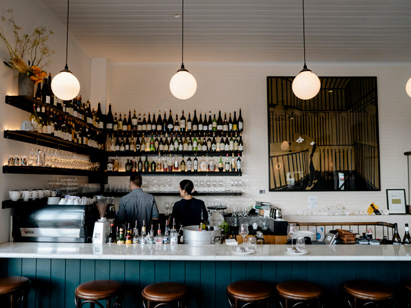 the wine bar at Carlton Wine Room