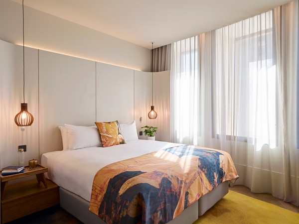 the bedroom interior at Crystalbrook Kingsley, Newcastle