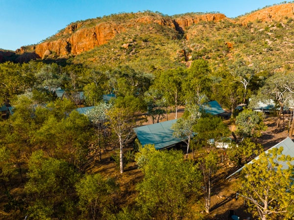an aerial view of the El Questro Wilderness Park, Gibb River Road accommodation