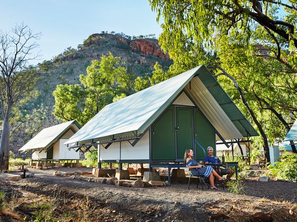 a tented cabin at Emma Gorge Resort, Gibb River Road accommodation