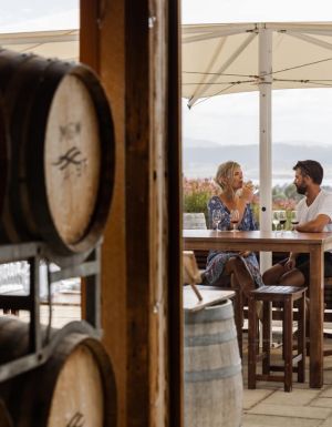 A couple at Frogmore Creek cellar door