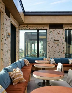 the rooftop dining at Kiln restaurant, Ace hotel
