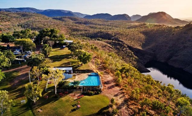 Lake Argyle Resort aerial view