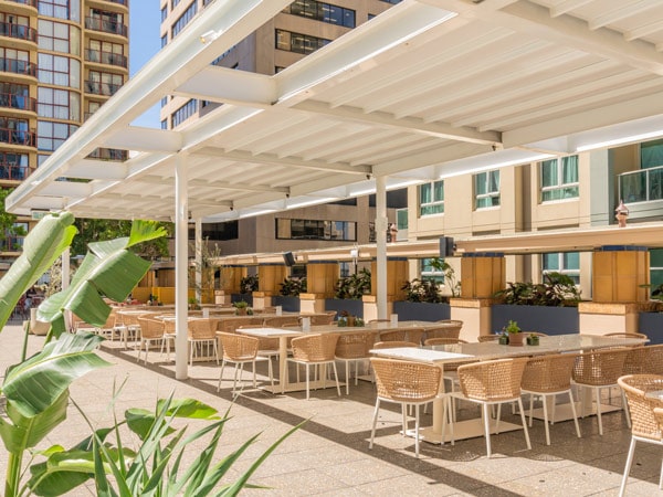 Harper Rooftop Bar seating in the Kimpton Margot