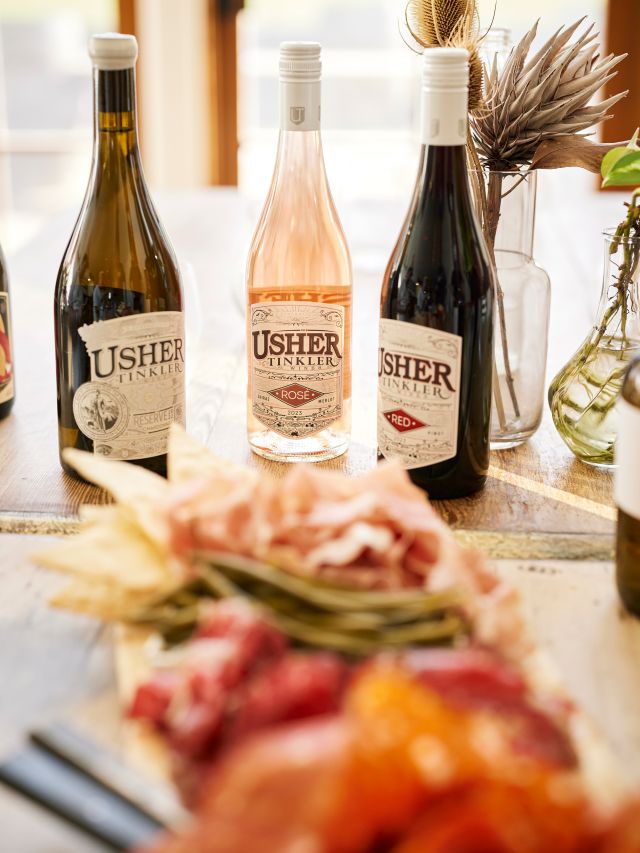 three bottles of Usher Tinkler Wines, Pokolbin