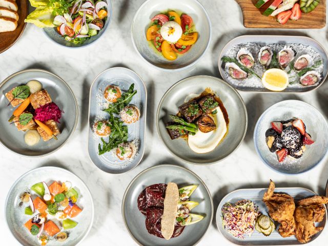 share plates on the table at The Wine Room & Kitchen, Lovedale