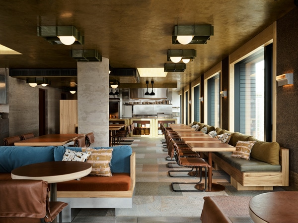 the elegant dining interior at Kiln restaurant, Ace hotel