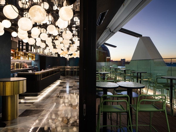 the rooftop bar at QT Newcastle