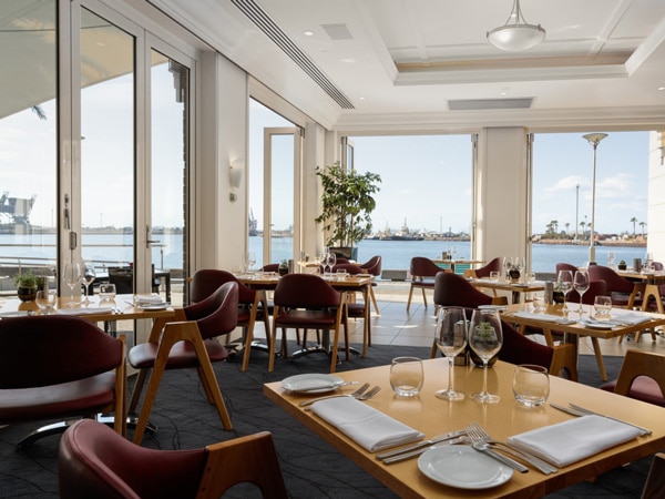 the waterfront restaurant at Rydges Newcastle