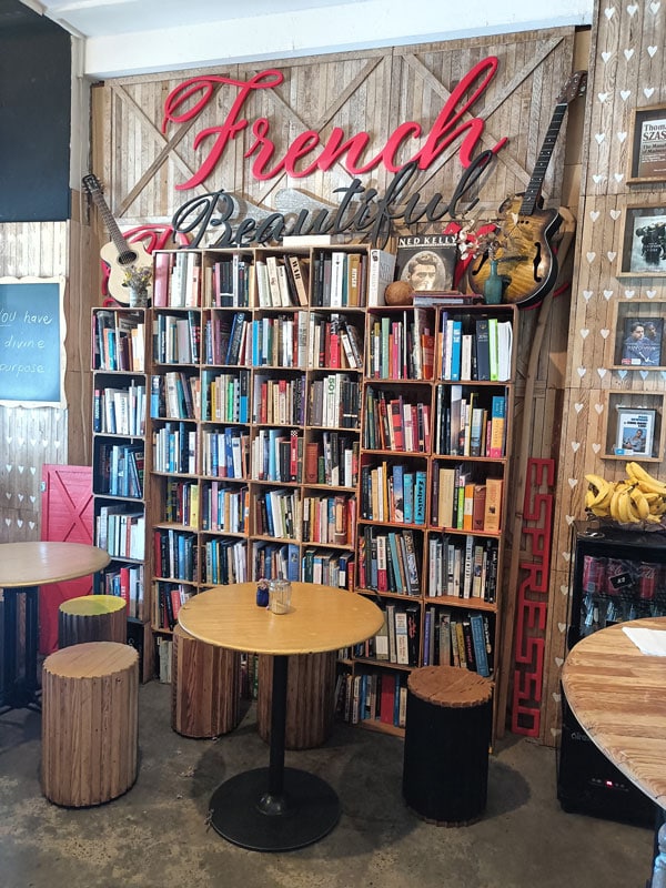 a reading nook at The Heart of Carlton