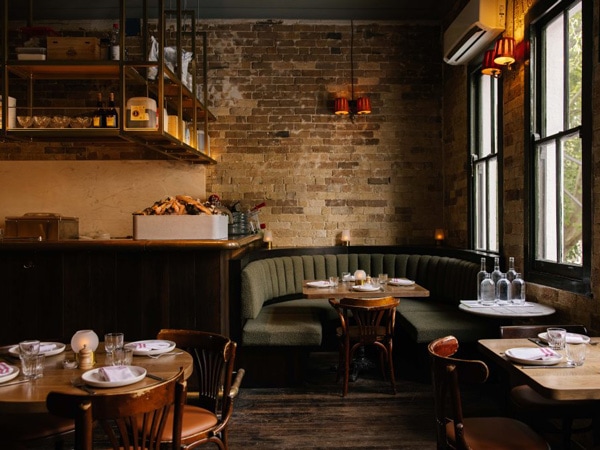 the restaurant interior of The Rover, Surry Hiils