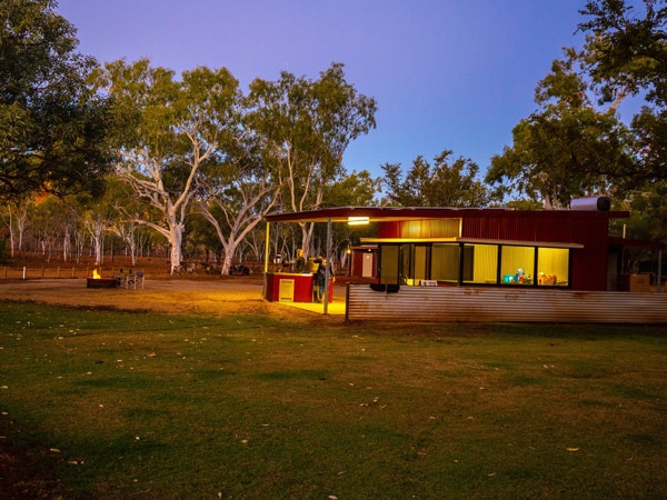 the Violet Valley Campground at dusk