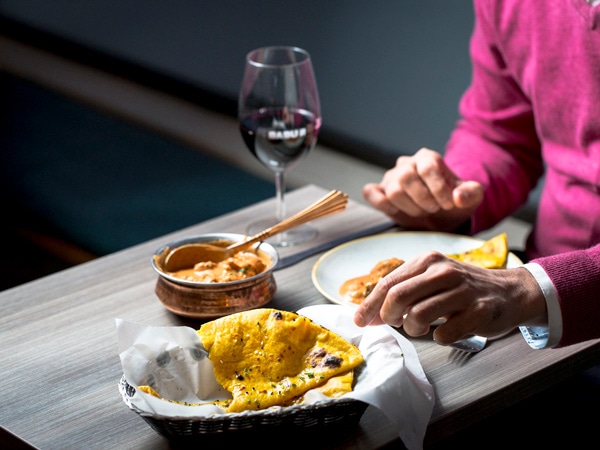 dining Indian dishes at Babu Ji, St Kilda