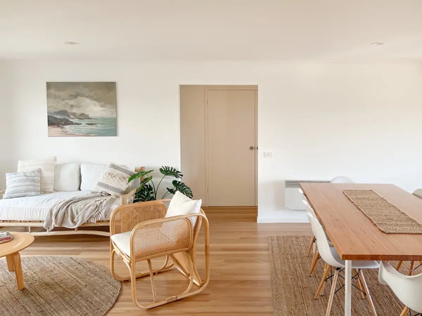 the interior of Bellbird House Airbnb, Merimbula