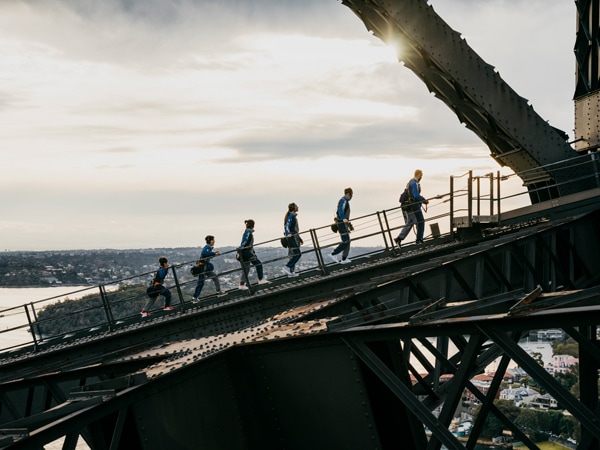 a family enjoying BridgeClimb, Sydney