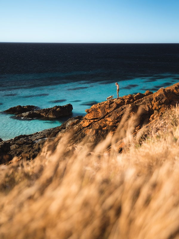 Carrickalinga Beach in South Australia with person