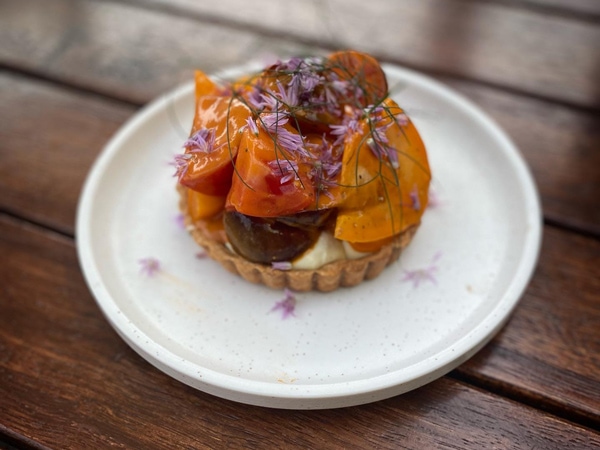 a close-up shot of food on a plate at Cicciolina, St Kilda