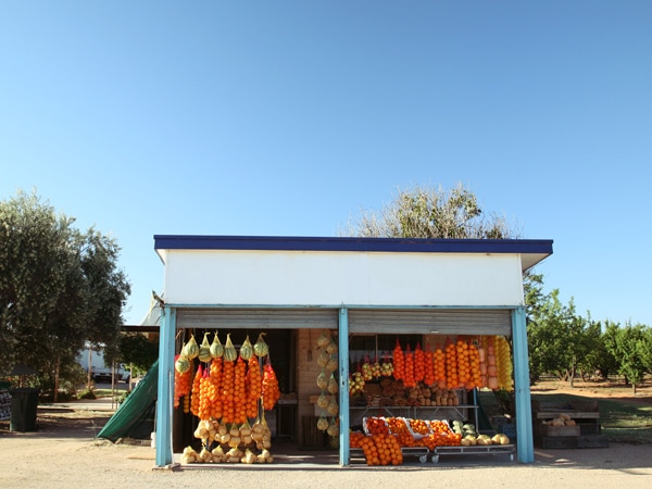a fruit stall in Australia