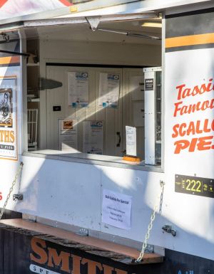 Scallop pie truck in Hobart Tasmania