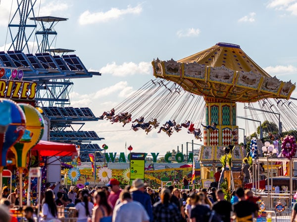 carnival rides at the Royal Easter Show, Sydney