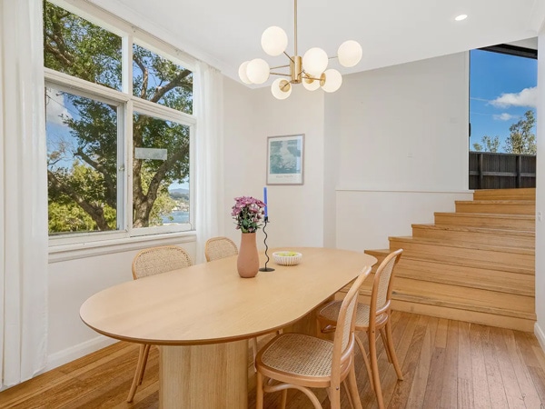 the interior of Shack with a View Airbnb, Merimbula