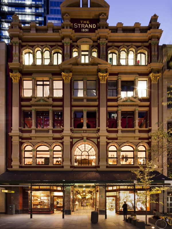 the entrance to Strand Arcade from Pitt Street Arcade, CBD