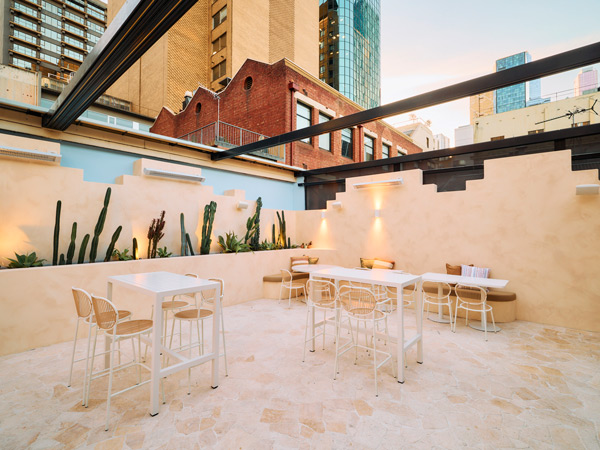 the Mexican-inspired laneway rooftop bar at Hotel Nacional, Melbourne