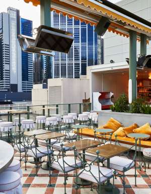 an al fresco drinking spot at HER Rooftop, Melbourne