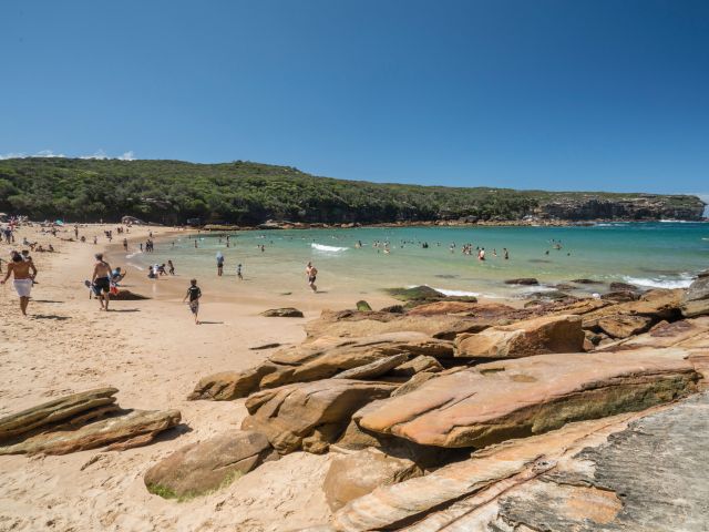 Wattamolla Beach, Sydney on a sunny day