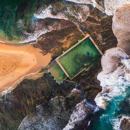 Mona Vale Rock Pool from above