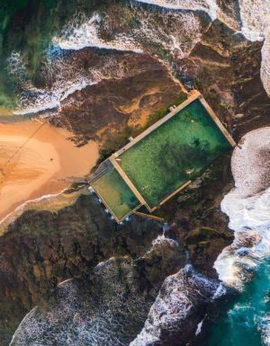 Mona Vale Rock Pool from above
