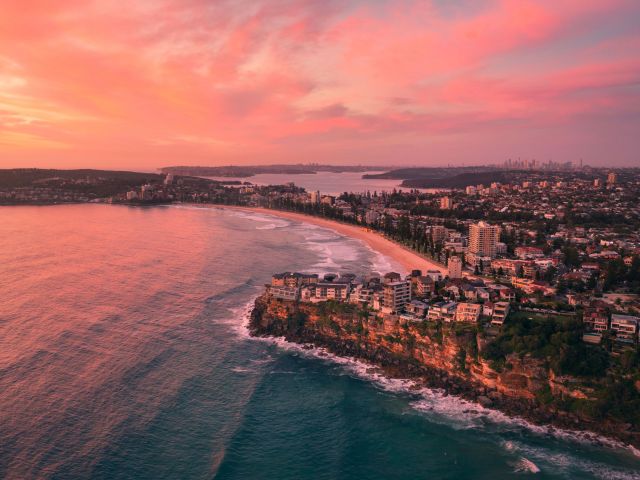 Queenscliff Beach at sunset