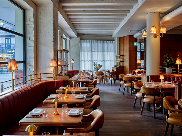 Armorica Grand Brasserie is a beautiful Belle Epoque dining room with lavish banquettes and mood lighting.