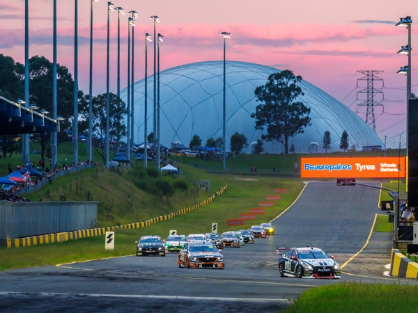 race cars at Beaurepaires Sydney SuperNight