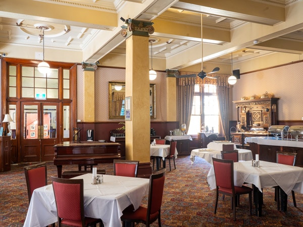 dining at Chisolm’s Restaurant in Jenolan Caves, Blue Mountains