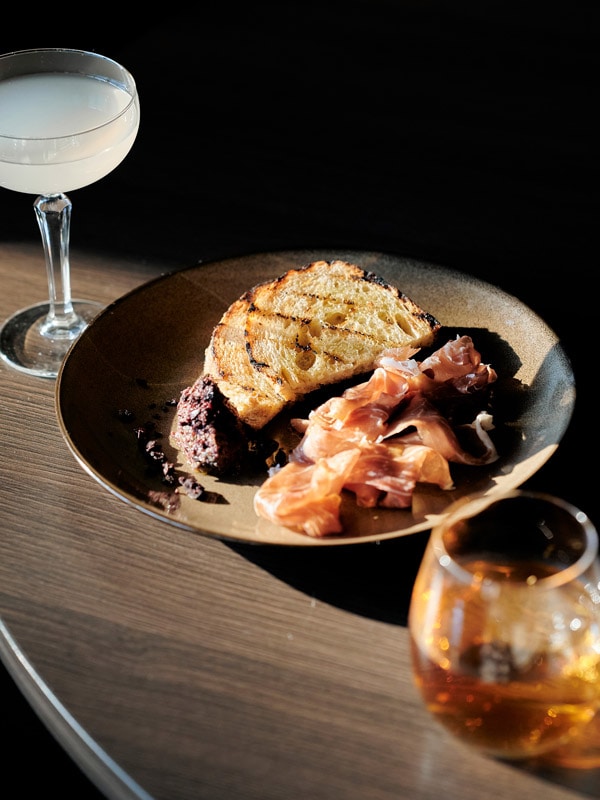 cocktails and salumi at Midnight Bar