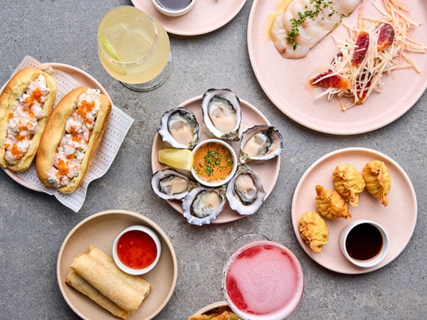 a table-top view of food at The Gov Rooftop, Macquarie Park