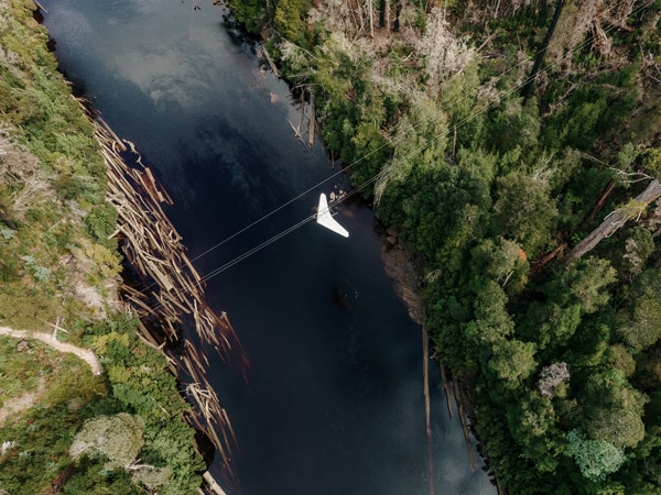 aerial view of Tahune Adventures, Eagle Hang Gliding