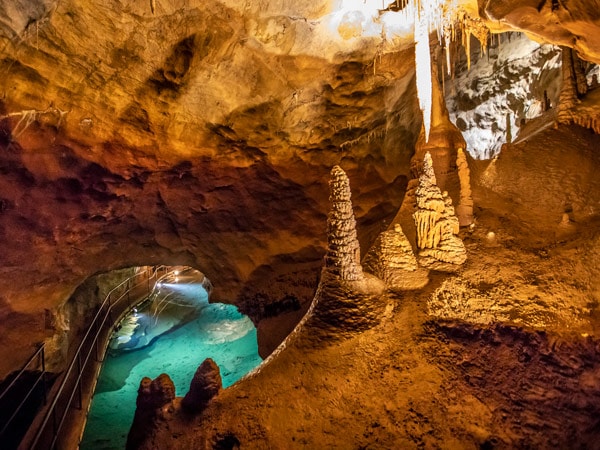 the blue waters of Jenolan Caves, Blue Mountains