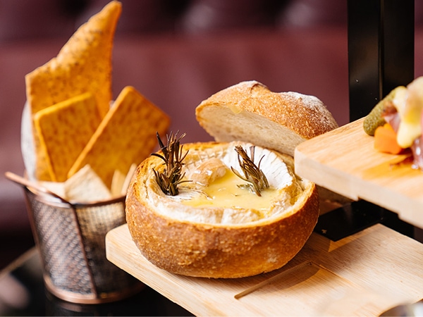 La Vie High Cheese offering in the Champagne Lounge