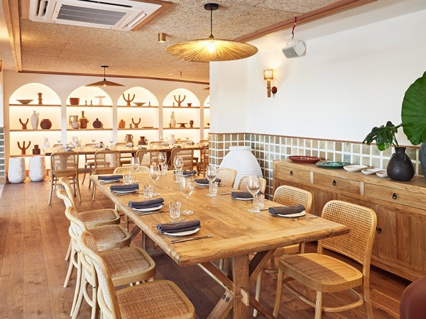 the elegant and stylish dining interior of Lago Cucina