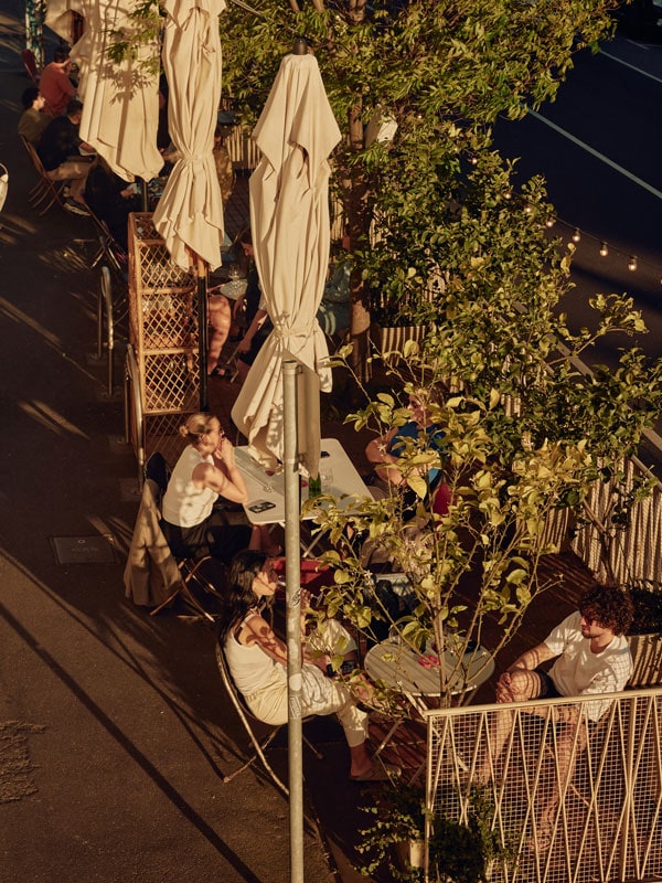 al fresco dining at Neighbourhood Wine