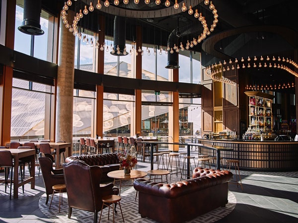 the elegant interior of SkyCity Adelaide Westwar bar