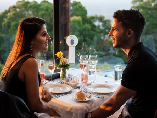 a couple dining at SkyHigh Mt Dandenong