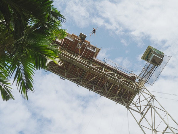 the elevated plank for bungy jumping at Skypark Cairns by AJ Hackett