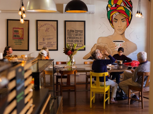 the cafe interior of Sweetbrew, Launceston